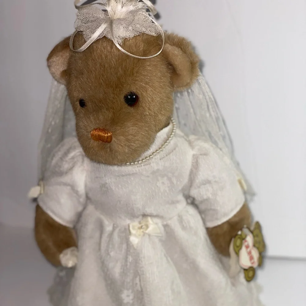 GUND 1990 JUST VINTAGE BEGUND 2250 &2251 WEDDING BRIDE & GROOM TEDDY BEAR